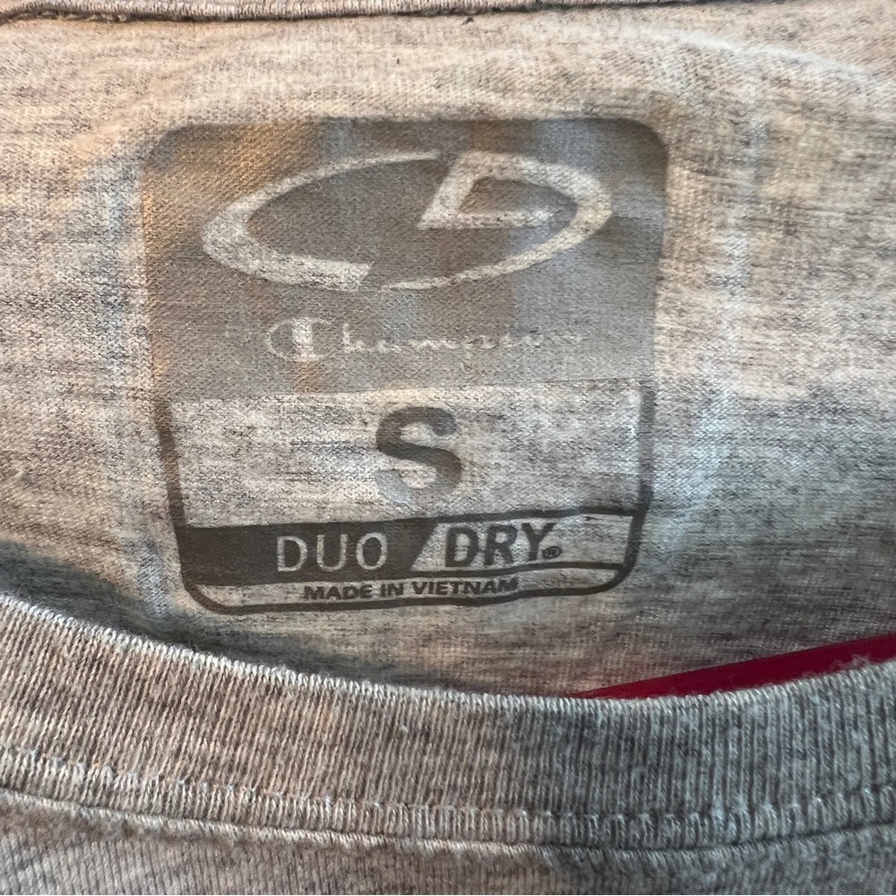 Champion C9 Small Duo Dry Athletic Short Sleeve Crewneck Gray T-Shirt - Picture 3 of 5